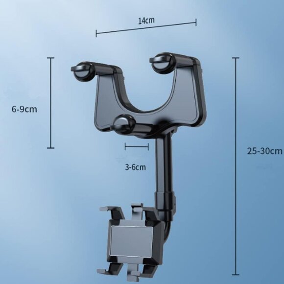 Rotatable and Telescopic Car Phone Holder Compatible with All Smartphones Used - Picture 4 of 4